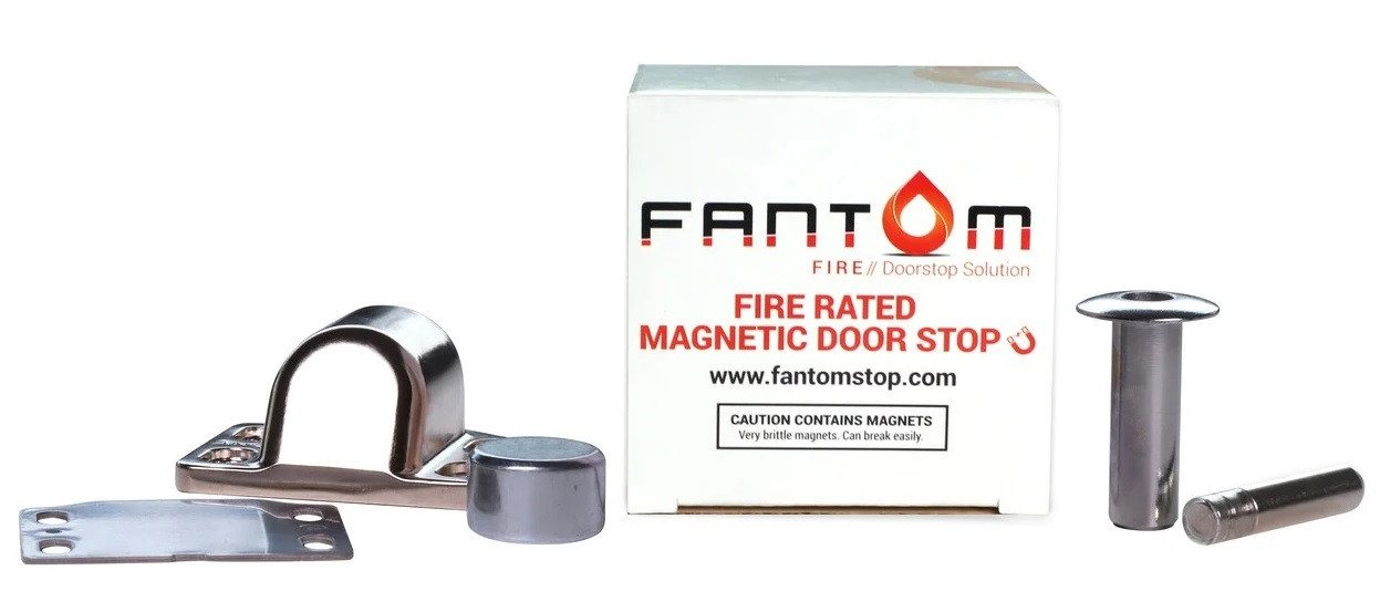 Вогнестійкий дверної стопор Fantom Fire хром (Австралія)