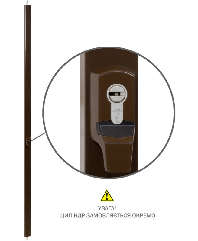 Накладний Замок MUL-T-LOCK, довжина 1200мм коричневий (Ізраїль)