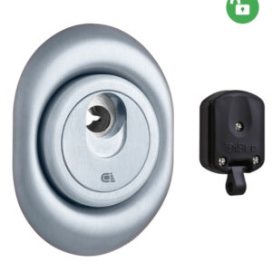 Броненакладка DISEC MAGNETIC 3G8FM OMEGA OVAL 20мм O/K хром матовий (Італія)