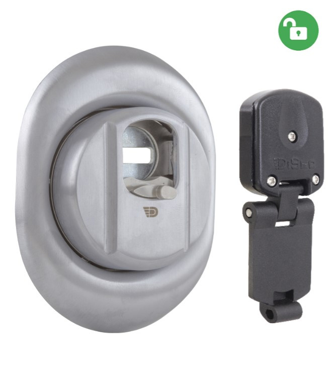 Протектор зовнішній DISEC MAGNETIC 4GN2MB OMEGA OVAL 3 кл 25мм хром матовий (Італія)