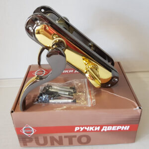 Ручка дверна на планці PUNTO SIMFONIA STL kWC 62 mm GP/BN бронза / латунь (Китай)