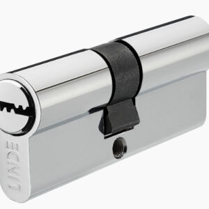 Циліндр замка Linde A6P ключ/ключ (Китай) 90 мм 45x45, Хром полірований