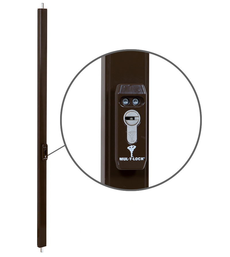 Замок накладної MUL-T-LOCK 2-WAY DIN M500 1200mm коричневий (Ізраїль)