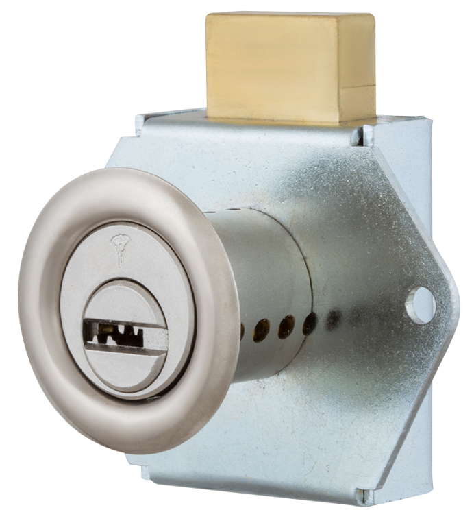 Замок для меблів MUL-T-LOCK DRAWER DEAD 22мм 21,5 мм CLASSIC 3KEY 064 PB нікель сатин (Ізраїль)