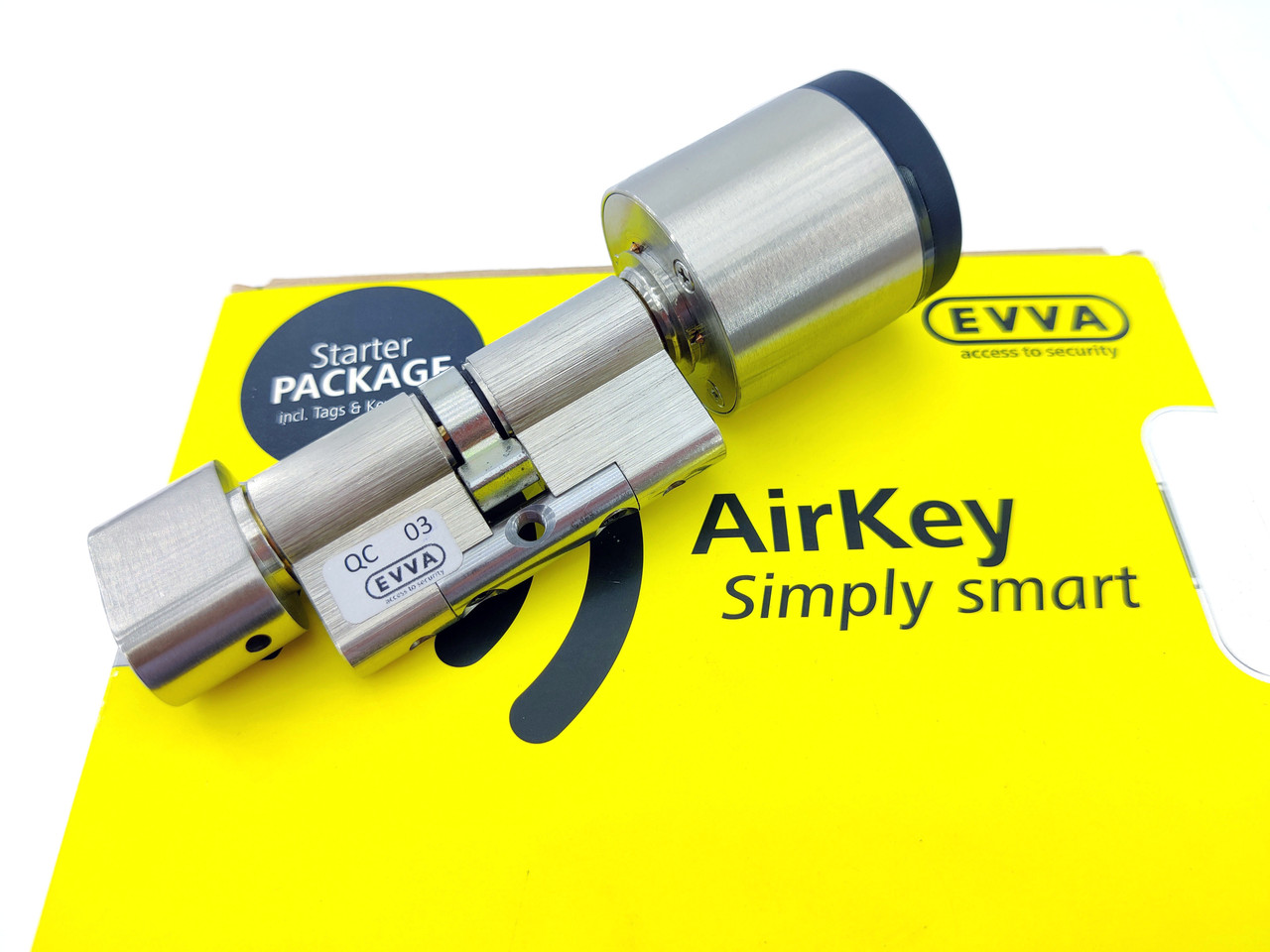 Циліндр Evva AirKey/тумблер нікель (Австрія) 107 мм 56х51Т