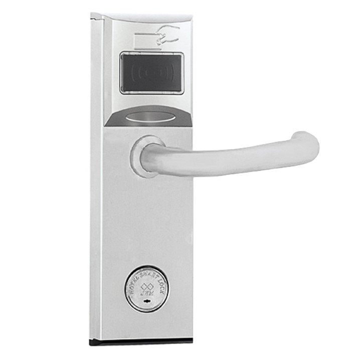 Готельний замок JWM F1-E-PP U-handle MIFARE ADEL Euro-A 38-55 мм лівий нерж. сталь (Китай)