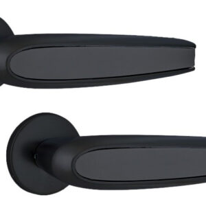 Чорна дверна ручка Abloy Duetto 8/002 DIN 56-80мм (Фінляндія)