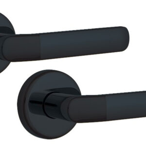 Чорна дверна ручка Rostex Baryt SNH55 38-45мм (Чехія)