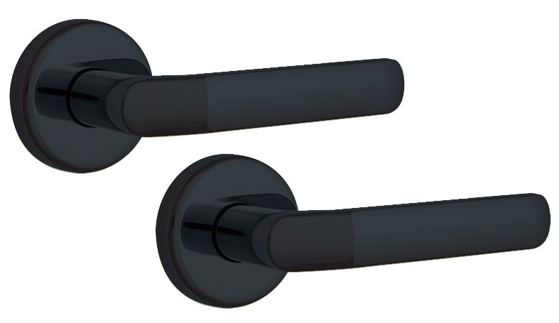 Чорна дверна ручка Rostex Baryt SNH55 38-45мм (Чехія)