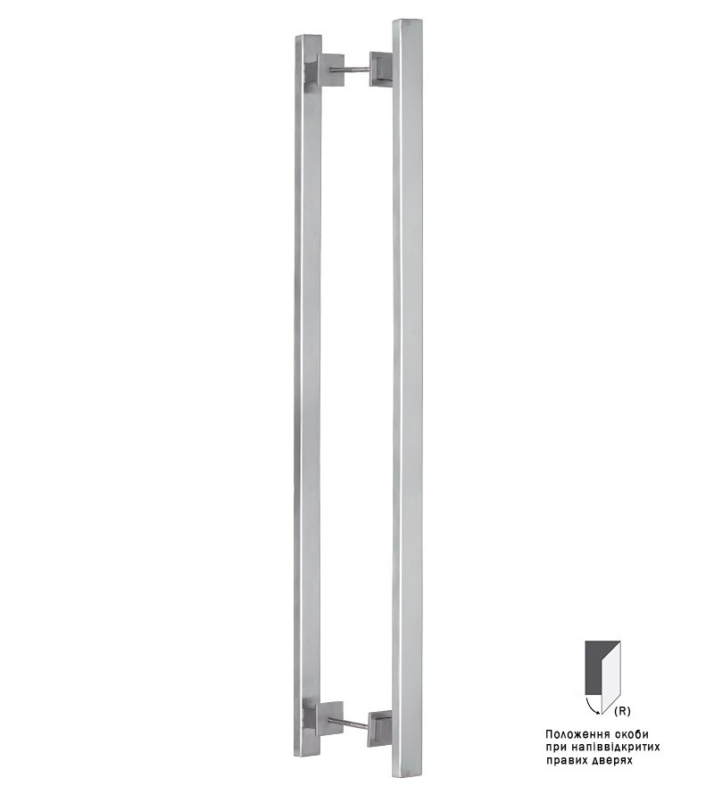 Ручка скоба Rostex Alfa 900 800мм Architect 40-50мм 70-80мм двостороння матова нерж. сталь (Чехія)