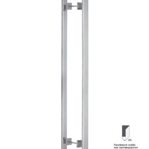Ручки-скоби Rostex Alfa 600 500мм Architect 40-50мм 70-80мм двостороння матова нерж. сталь (Чехія)