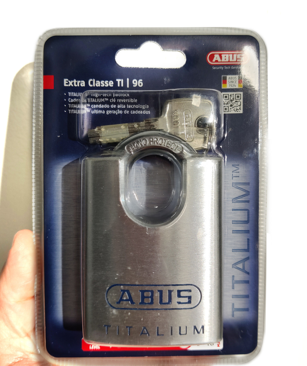 Замок навісний Abus 96csti/60 матовий хром (Німеччина)