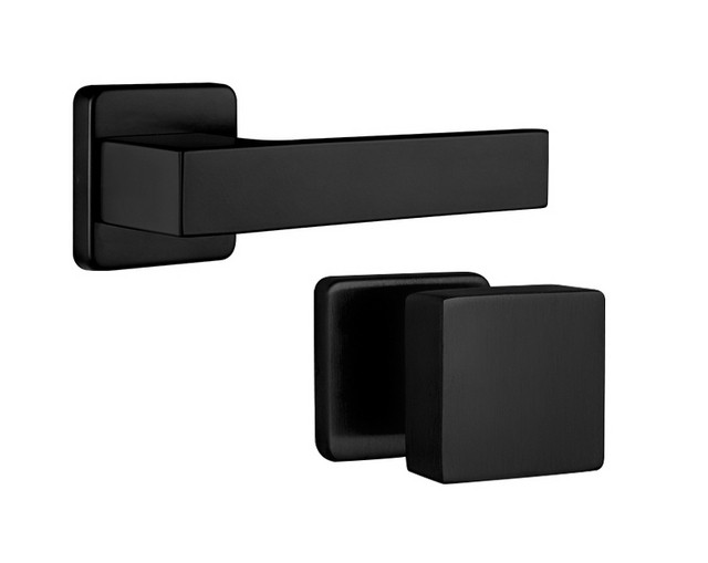 Чорна дверна ручка Rostex Ravena H56 38-45 мм (Чехія)