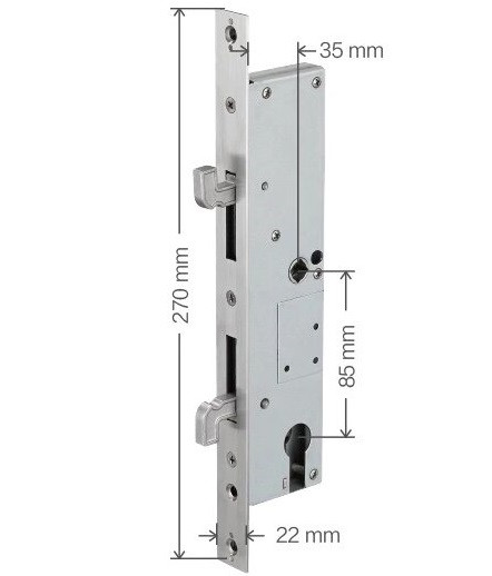 Замок для розсувних дверей TTLOCK 35х85 D (Китай)
