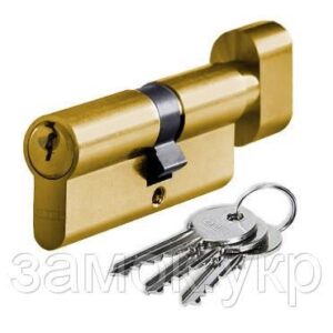 Циліндр Abus KE50 ключ/тумблер 80 мм 40х40Т, Латунь