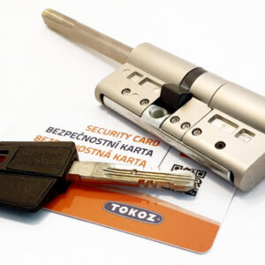 Циліндр Tokoz Pro 300 шток/ключ нікель матовий (Чехія) 105 мм 30x75