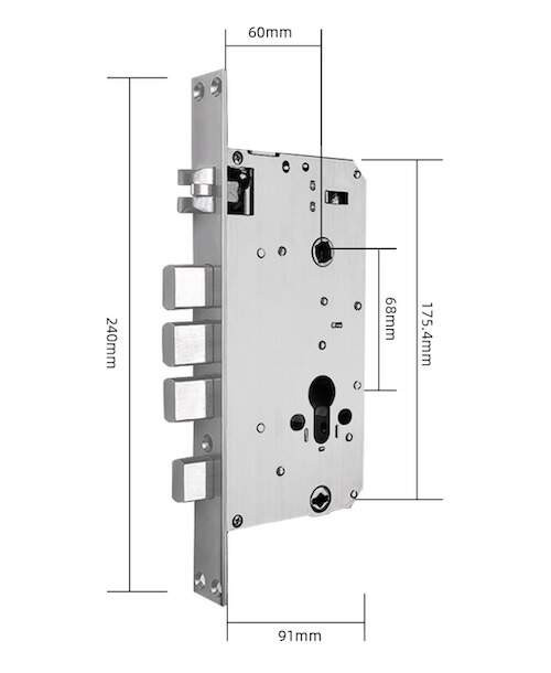 Дверний замок TTLOCK з 3 ригелями 60х68 (Китай)