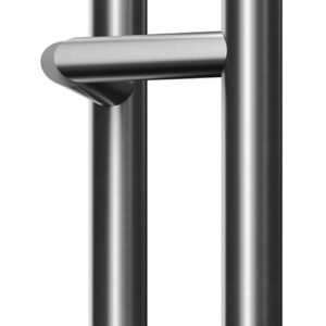 Чорна ручка скоба для дверей SteelTek G104 Ø 32х1,2 мм 45° (Україна) 1800 мм