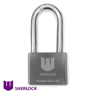 Навісний замок Шерлок 102-40 з довгою дужкою 3 ключі (Китай)