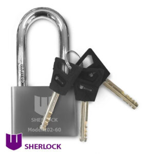 Навісний замок Шерлок 102-60 з довгою дужкою 3 ключі (Китай)