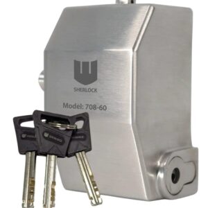 Закритий навісний замок-краб Шерлок 708-50 3 ключі (Китай)