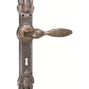 Ручка дверна під ключ UNO BAROCCO BELLE 840 BB бронза антична (Україна)