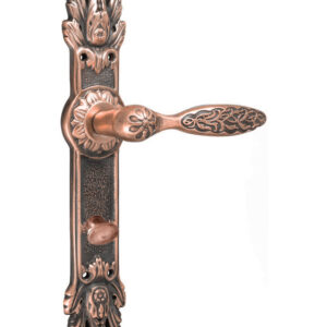 Ручка на планці UNO BAROCCO BELLE 840 з фіксатором WC мідний (Україна)