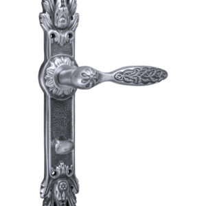 Ручка на планці UNO BAROCCO BELLE 840 з фіксатором WC срібло (Україна)