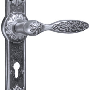 Ручка на планці під циліндр UNO BAROCCO BELLE 840 PZ срібло (Україна)