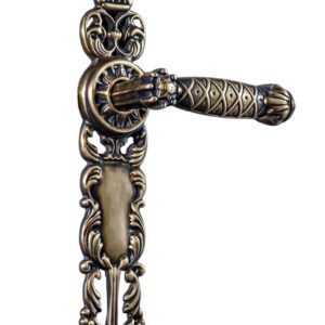 Ручка для дверей на планці UNO BAROCCO GRANDE 750 бронза (Україна)