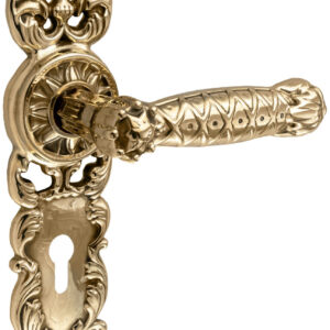 Ручка на планці UNO BAROCCO GRANDE 750 PZ під циліндр латунь (Україна)