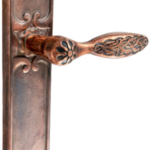 Ручка дверна на планці UNO BAROCCO CRISTALLO 840 мідний (Україна)