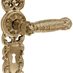 Ручка на планці BB під ключ UNO BAROCCO GRANDE 750 латунь матова (Україна)