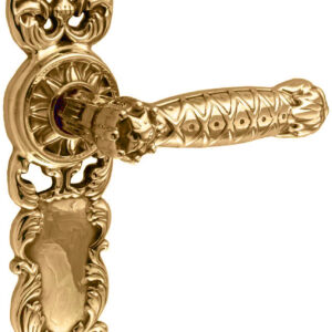 Дверна ручка на планці UNO BAROCCO GRANDE 750 золото французька (Україна)