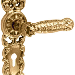 Дверна ручка PZ під циліндр UNO BAROCCO GRANDE 750 золото французьке (Україна)