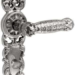 Ручка на планці UNO BAROCCO GRANDE 750 з фіксатором WC срібло (Україна)