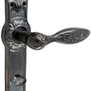 Ручка на планці UNO BAROCCO BELLE 840 з WC бронза/чорна патина (Україна)