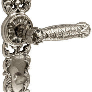 Ручка на планці UNO BAROCCO GRANDE 750 з фіксатором WC нікель (Україна)