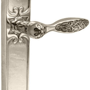 Ручка для дверей на планці UNO BAROCCO CRISTALLO 840 нікель (Україна)