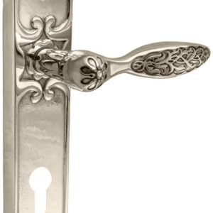 Ручка на планці PZ під циліндр UNO BAROCCO CRISTALLO 840 нікель (Україна)