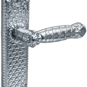 Ручка на планці для дверей UNO BAROCCO STELLA 750 хром (Україна)