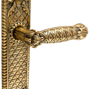 Дверна ручка на планці UNO BAROCCO STELLA 750 латунь полірована (Україна)