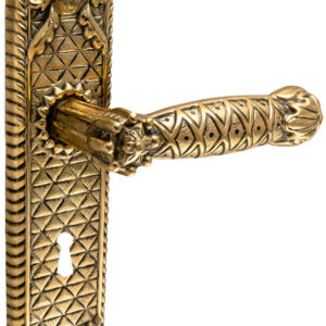 Дверна ручка UNO BAROCCO STELLA 750 BB під ключ латунь (Україна)