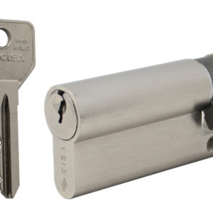 Циліндр CISA C2000 ключ/половинка нікель матовий (Італія) 80 мм 70x10
