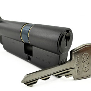 Циліндр AGB 600 ключ/тумблер (Італія) 75 мм 45х30Т, Чорний