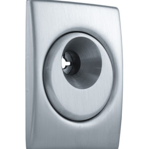 Броненакладка DISEC MONOLITO QUADRY BD108 OMEGA 22 мм T хром матовий, зовнішня (Італія)