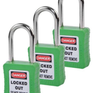 Замок навісний LOTO MASTER індивідуальні ключі, скоба 38 мм, зелений