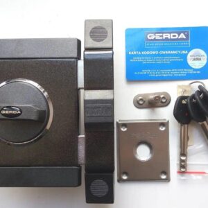 Замок накладний Gerda Tytan ZX ключ 76 мм графіт, без блокування (Польща)