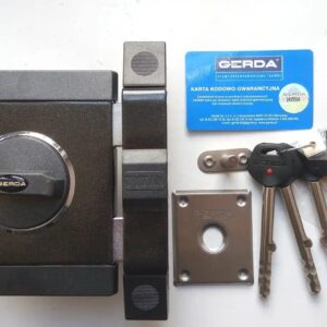 Накладний замок Gerda Tytan ZX GT8 ключ 103 мм графіт, без блокування (Польща)