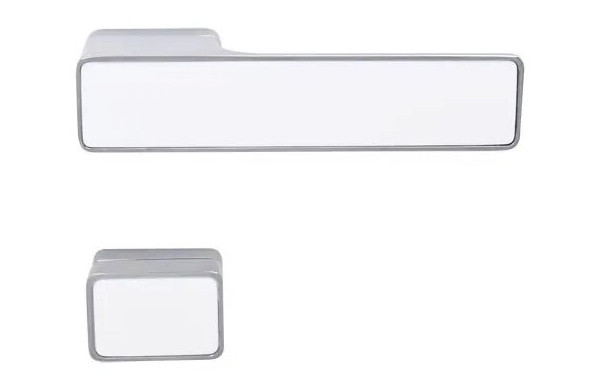 Накладка дверна WC M&T M&T Luxor хром/біле скло (Чехія)